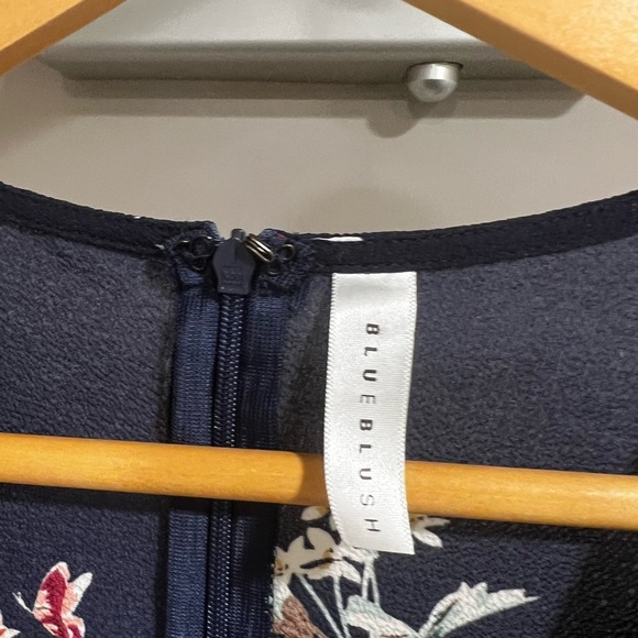 Blue Blush Derp V Neck Summer Navy Floral Romper - Picture 8 of 12